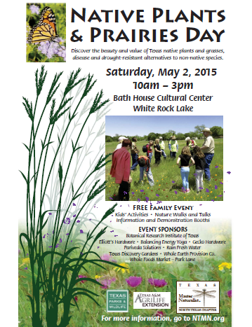 Native Plants and Prairies Day Flyer 2015