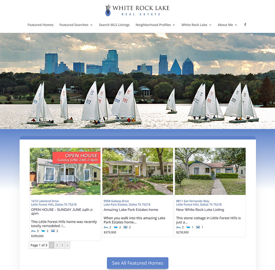 White Rock Lake Real Estate Homes Website